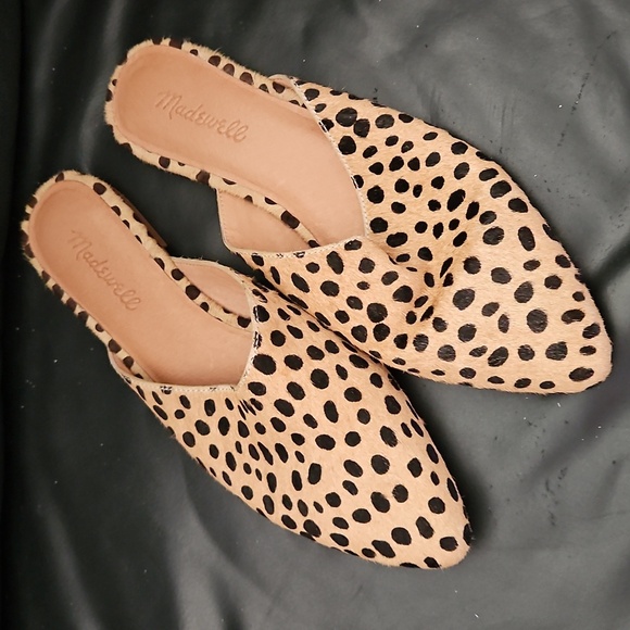 Madewell Sand Dune Spotted Multi Remi Slip On Mules Womens Size 7.5US - Picture 2 of 10
